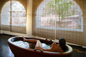 El baño a base de plantas naturales