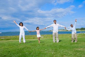 familia en el campo