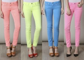 Jeans color pastel