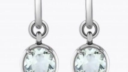 Pendientes de plata con amatista verde